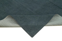 Needlepoint Mavi Çiçekli Pamuk Yün El Dokuma Halısı 222x283 Agacan