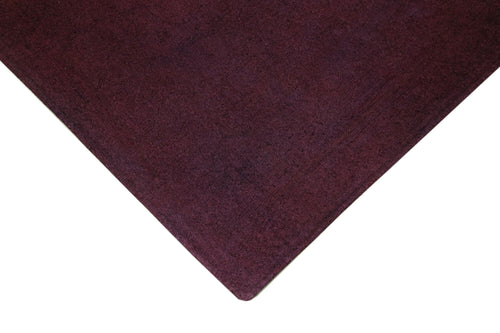 Needlepoint Kahverengi Çiçekli Pamuk Yün El Dokuma Halısı 223x267 Agacan