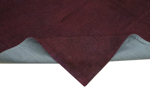 Needlepoint Kahverengi Çiçekli Pamuk Yün El Dokuma Halısı 223x267 Agacan