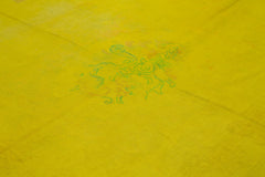 Needlepoint Sarı Çiçekli Pamuk Yün El Dokuma Halısı 225x281 Agacan