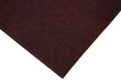 Needlepoint Kahverengi Çiçekli Pamuk Yün El Dokuma Halısı 222x277 Agacan