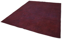 Needlepoint Kahverengi Çiçekli Pamuk Yün El Dokuma Halısı 221x267 Agacan