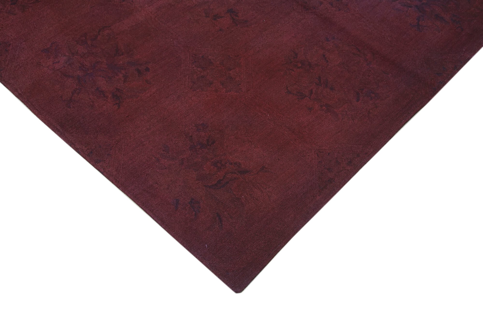 Needlepoint Kahverengi Çiçekli Pamuk Yün El Dokuma Halısı 221x267 Agacan