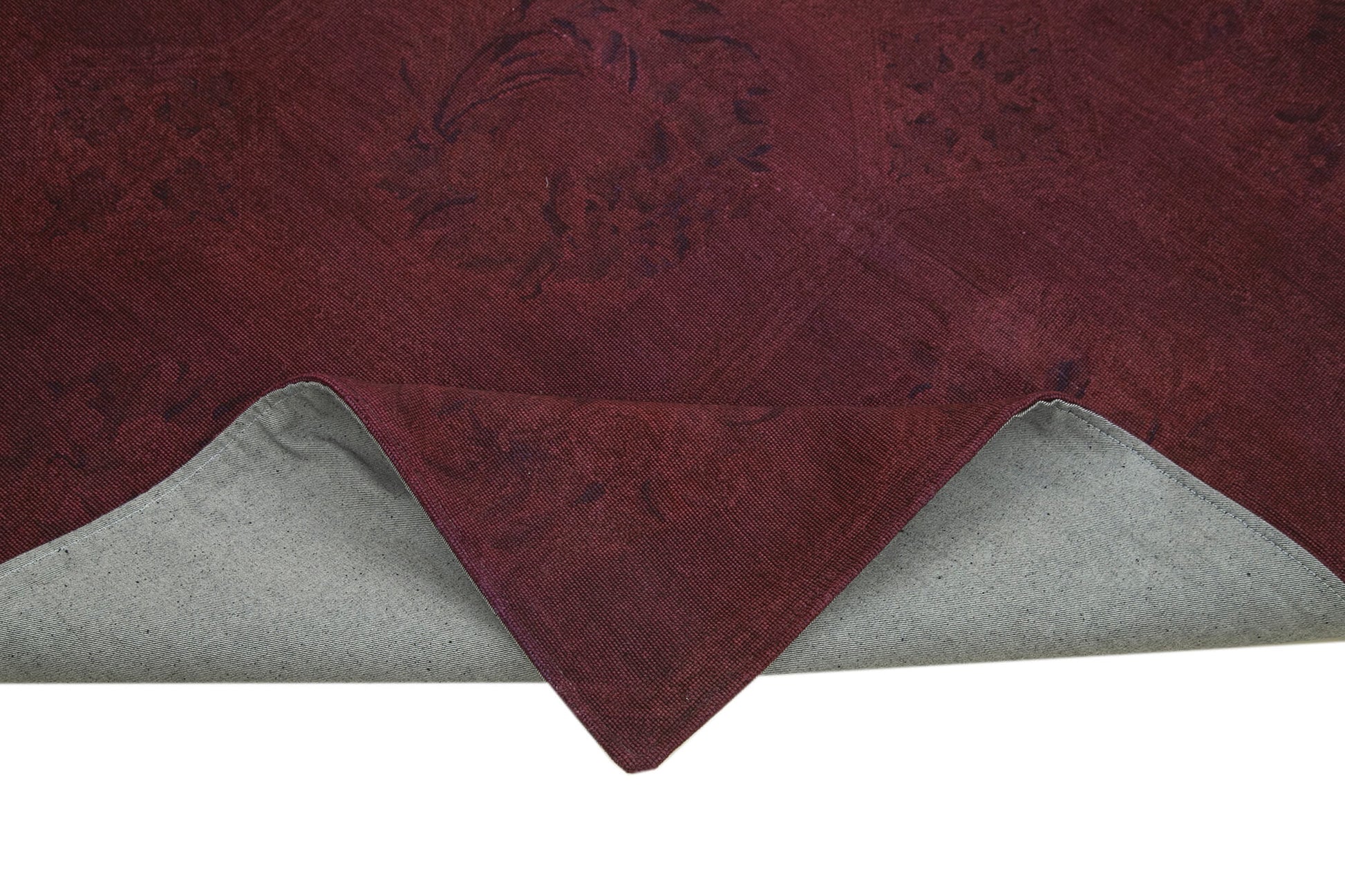 Needlepoint Kahverengi Çiçekli Pamuk Yün El Dokuma Halısı 221x267 Agacan