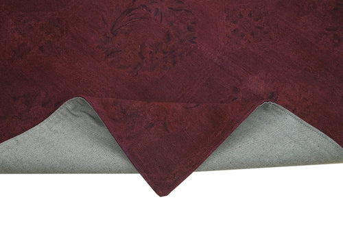 Needlepoint Kahverengi Çiçekli Pamuk Yün El Dokuma Halısı 221x267 Agacan