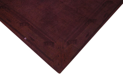 Needlepoint Kahverengi Çiçekli Pamuk Yün El Dokuma Halısı 217x276 Agacan