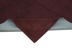 Needlepoint Kahverengi Çiçekli Pamuk Yün El Dokuma Halısı 217x276 Agacan