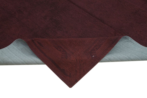 Needlepoint Kahverengi Çiçekli Pamuk Yün El Dokuma Halısı 217x276 Agacan