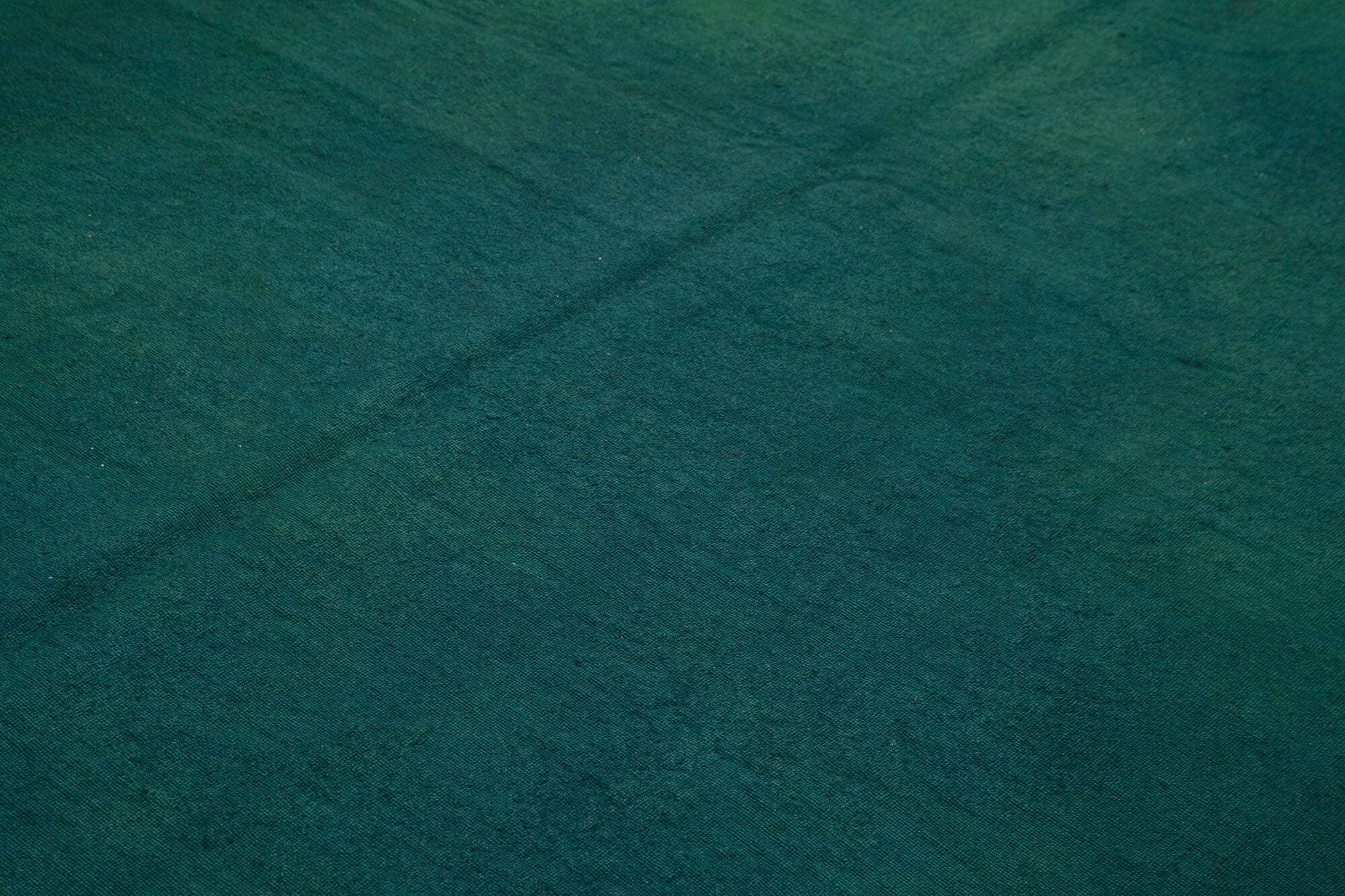 Needlepoint Yeşil Çiçekli Pamuk Yün El Dokuma Halısı 229x270 Agacan