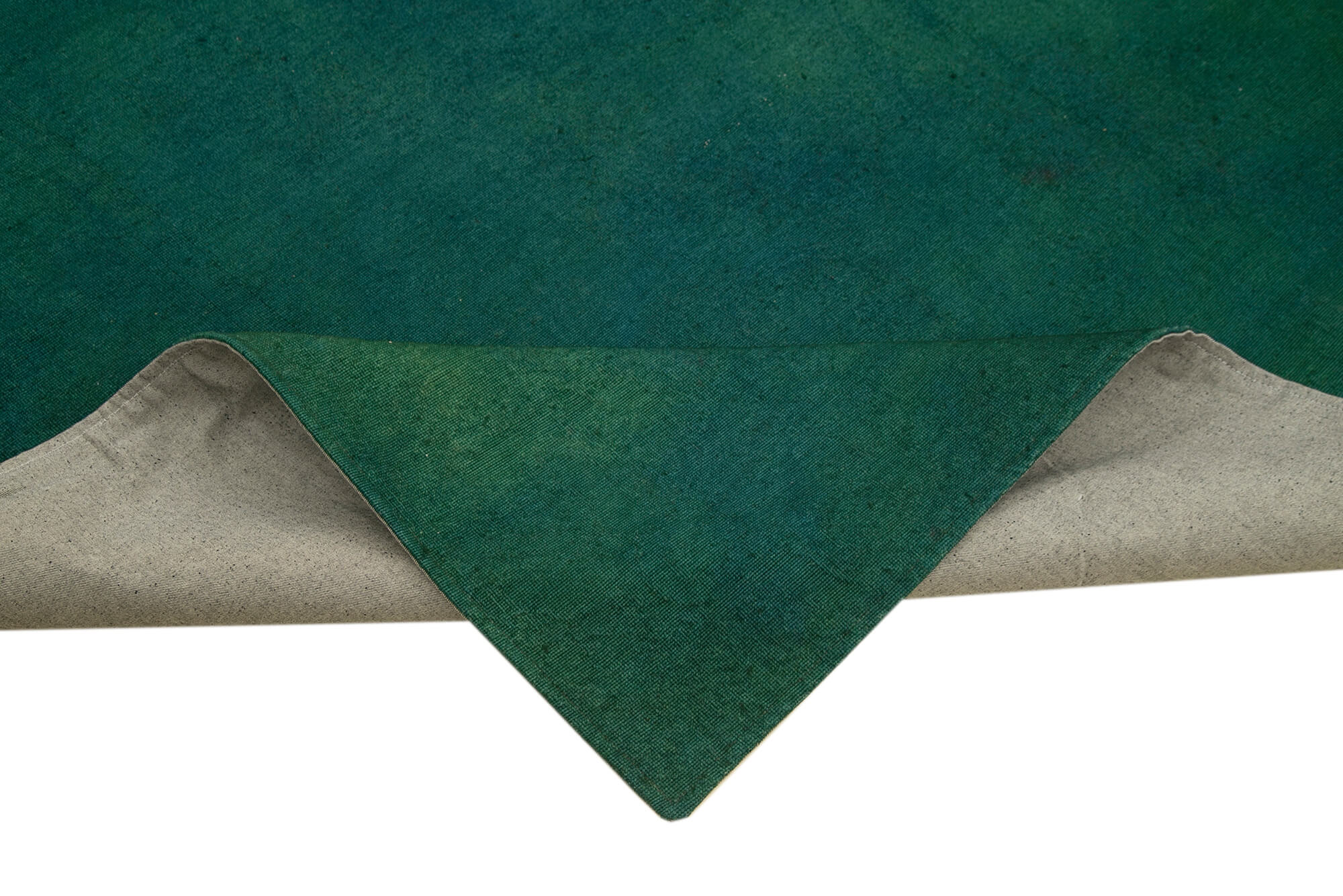 Needlepoint Yeşil Çiçekli Pamuk Yün El Dokuma Halısı 229x270 Agacan