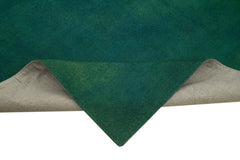 Needlepoint Yeşil Çiçekli Pamuk Yün El Dokuma Halısı 229x270 Agacan