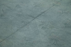 Needlepoint Gri Çiçekli Pamuk Yün El Dokuma Halısı 248x349 Agacan