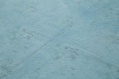 Needlepoint Mavi Çiçekli Pamuk Yün El Dokuma Halısı 246x338 Agacan