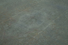 Needlepoint Gri Çiçekli Pamuk Yün El Dokuma Halısı 233x325 Agacan