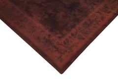 Needlepoint Kahverengi Çiçekli Pamuk Yün El Dokuma Halısı 249x343 Agacan