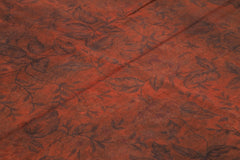 Needlepoint Turuncu Çiçekli Pamuk Yün El Dokuma Halısı 247x339 Agacan