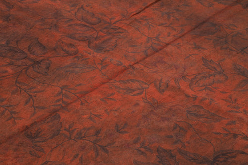 Needlepoint Turuncu Çiçekli Pamuk Yün El Dokuma Halısı 247x339 Agacan