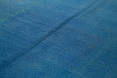 Needlepoint Mavi Çiçekli Pamuk Yün El Dokuma Halısı 242x333 Agacan