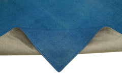 Needlepoint Mavi Çiçekli Pamuk Yün El Dokuma Halısı 242x333 Agacan