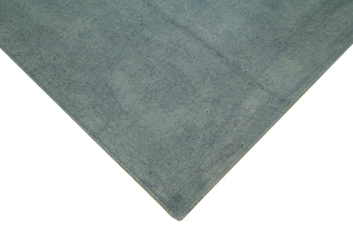 Needlepoint Gri Çiçekli Pamuk Yün El Dokuma Halısı 292x337 Agacan