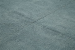 Needlepoint Gri Çiçekli Pamuk Yün El Dokuma Halısı 292x337 Agacan