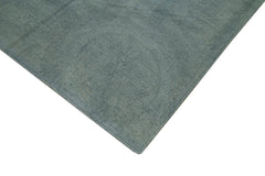 Needlepoint Gri Çiçekli Pamuk Yün El Dokuma Halısı 291x380 Agacan