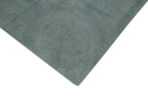 Needlepoint Gri Çiçekli Pamuk Yün El Dokuma Halısı 291x380 Agacan