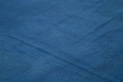 Needlepoint Mavi Çiçekli Pamuk Yün El Dokuma Halısı 347x410 Agacan