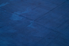 Needlepoint Mavi Çiçekli Pamuk Yün El Dokuma Halısı 285x388 Agacan