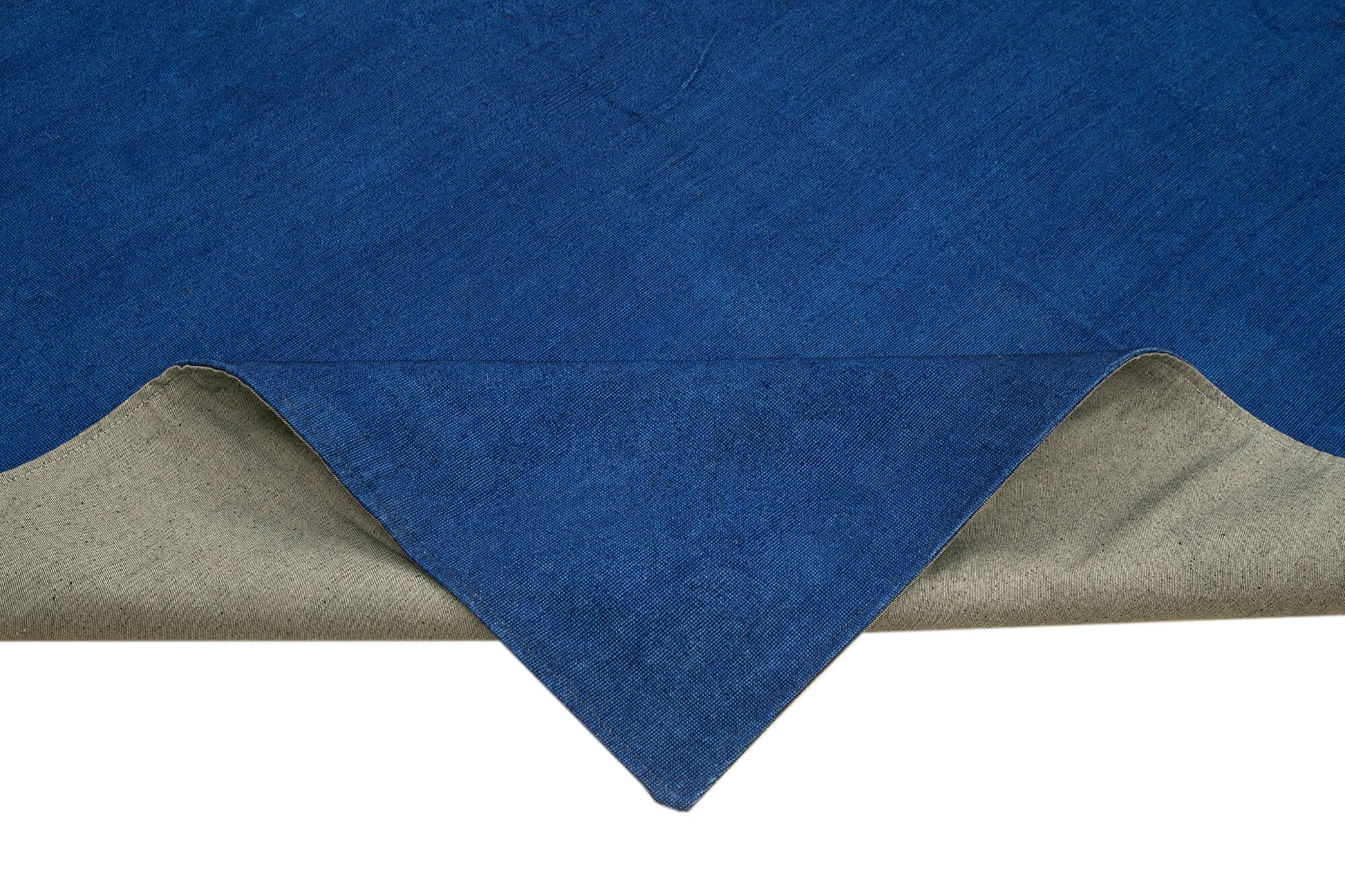 Needlepoint Mavi Çiçekli Pamuk Yün El Dokuma Halısı 285x388 Agacan