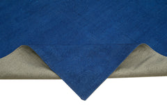 Needlepoint Mavi Çiçekli Pamuk Yün El Dokuma Halısı 285x388 Agacan