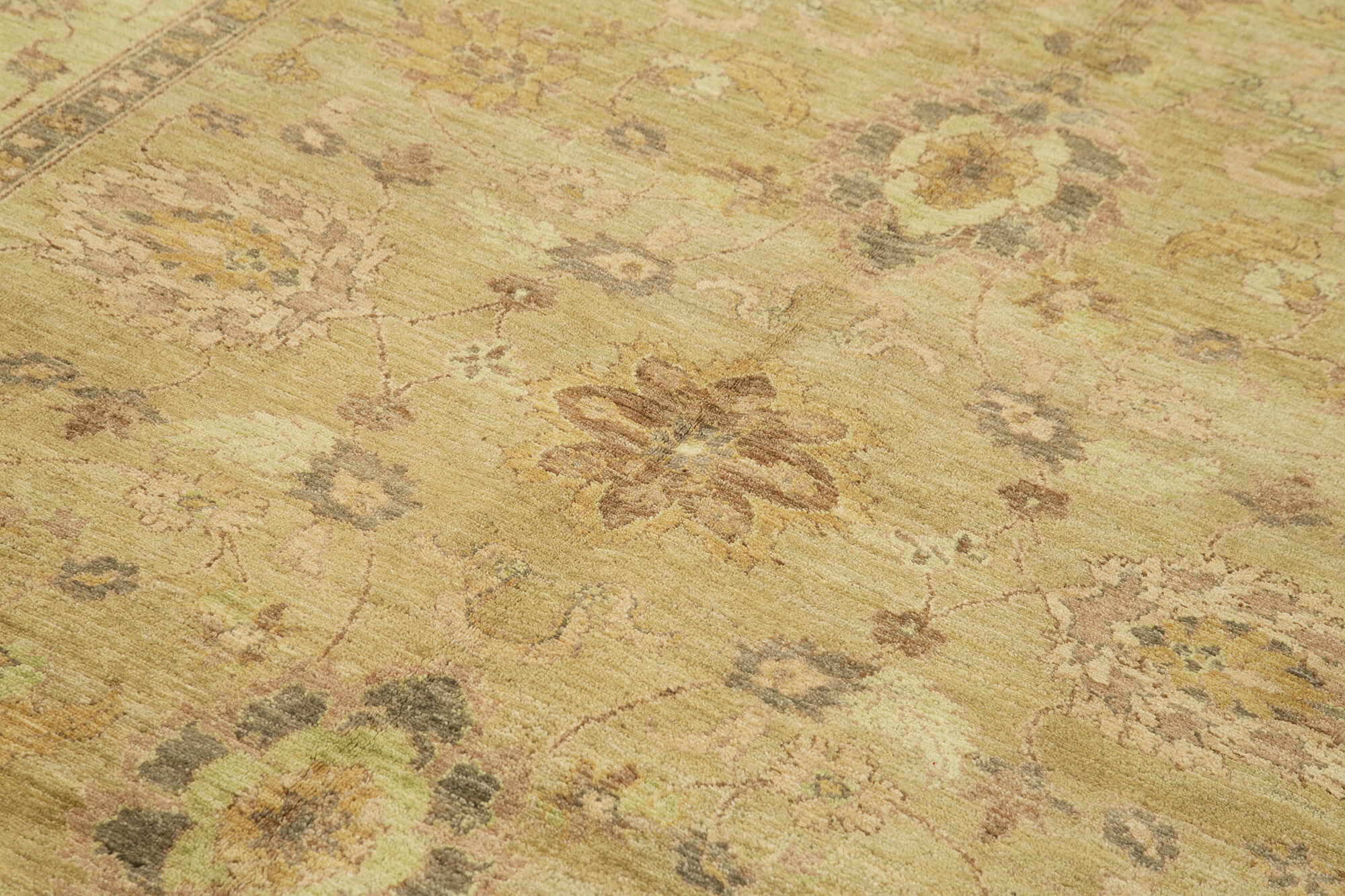 Tebriz Bej Klasik Pamuk Yün El Dokuma Halısı 189x270 Agacan