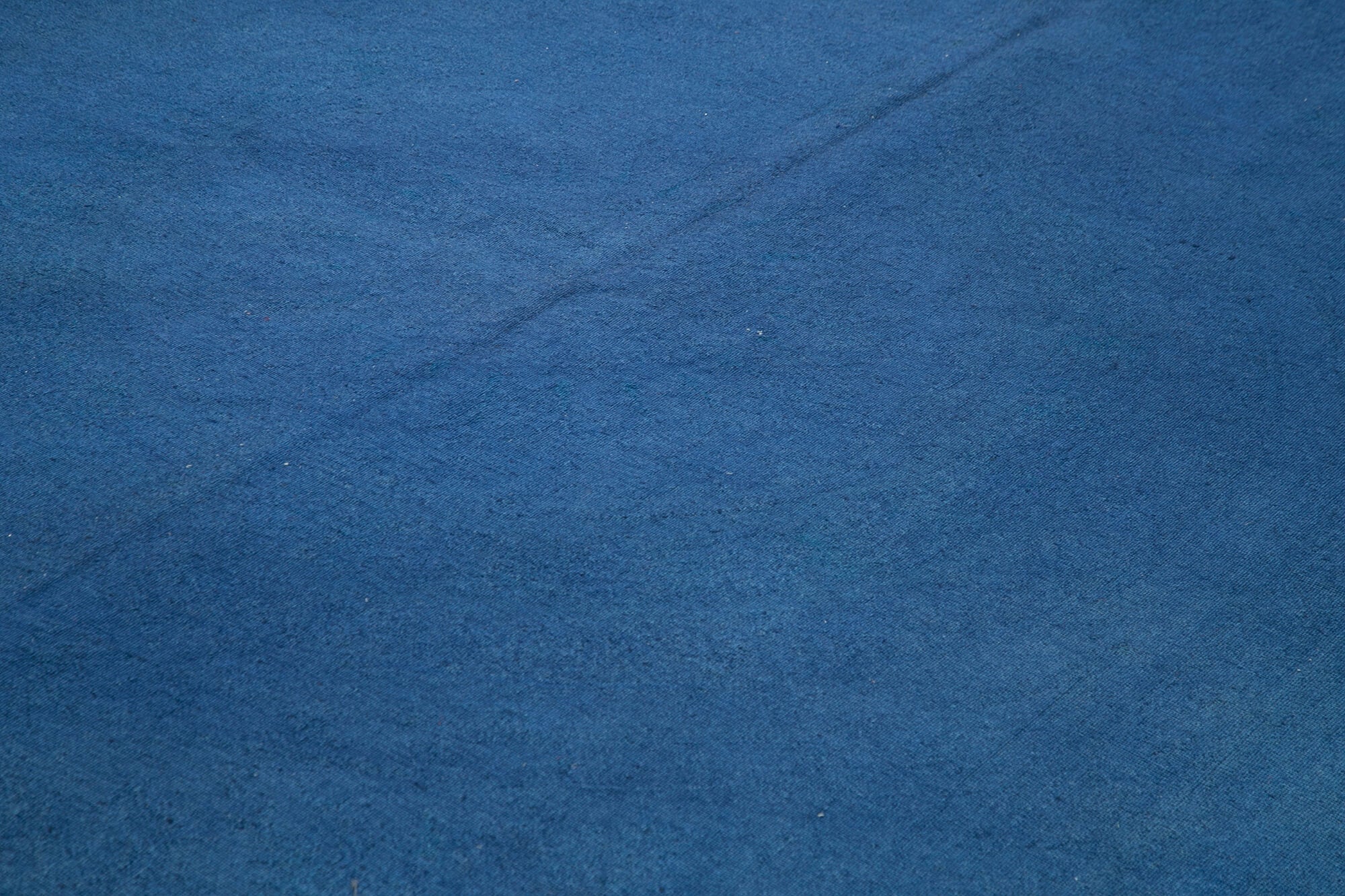 Needlepoint Mavi Çiçekli Pamuk Yün El Dokuma Halısı 281x392 Agacan