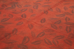 Needlepoint Kırmızı Çiçekli Pamuk Yün El Dokuma Halısı 278x358 Agacan