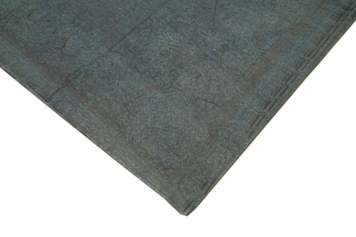 Needlepoint Gri Çiçekli Pamuk Yün El Dokuma Halısı 274x379 Agacan