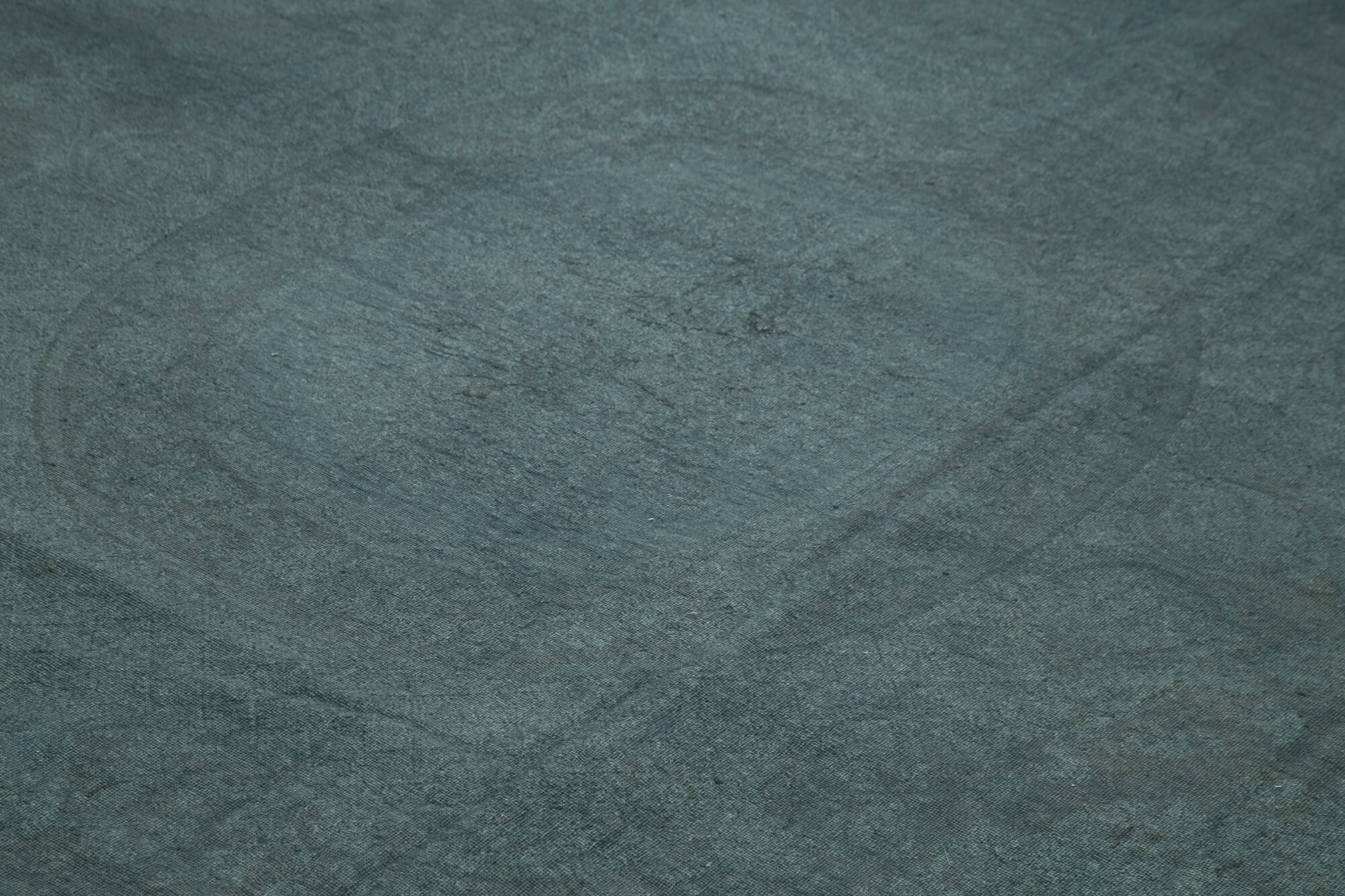 Needlepoint Gri Çiçekli Pamuk Yün El Dokuma Halısı 274x379 Agacan