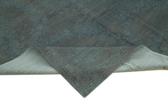 Needlepoint Gri Çiçekli Pamuk Yün El Dokuma Halısı 274x379 Agacan