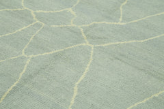 Morocco Mavi Geometrik Yün Pamuk El Dokuma Halısı 234x302 Agacan