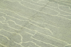 Morocco Gri Geometrik Yün Pamuk El Dokuma Halısı 205x304 Agacan