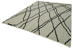 Morocco Bej Geometrik Yün Pamuk El Dokuma Halısı 275x372 Agacan