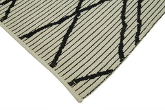 Morocco Bej Geometrik Yün Pamuk El Dokuma Halısı 275x372 Agacan