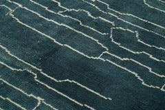 Morocco Gri Geometrik Yün Pamuk El Dokuma Halısı 194x234 Agacan