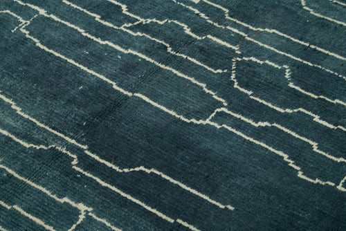 Morocco Gri Geometrik Yün Pamuk El Dokuma Halısı 194x234 Agacan