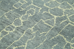 Morocco Gri Geometrik Yün Pamuk El Dokuma Halısı 182x227 Agacan