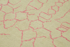 Morocco Bej Geometrik Yün Pamuk El Dokuma Halısı 174x233 Agacan