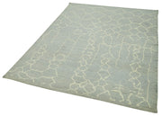 Morocco Gri Geometrik Yün Pamuk El Dokuma Halısı 156x220 Agacan