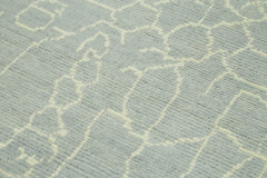 Morocco Gri Geometrik Yün Pamuk El Dokuma Halısı 156x220 Agacan