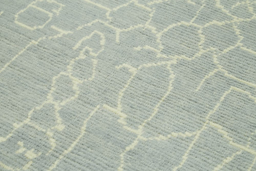 Morocco Gri Geometrik Yün Pamuk El Dokuma Halısı 156x220 Agacan