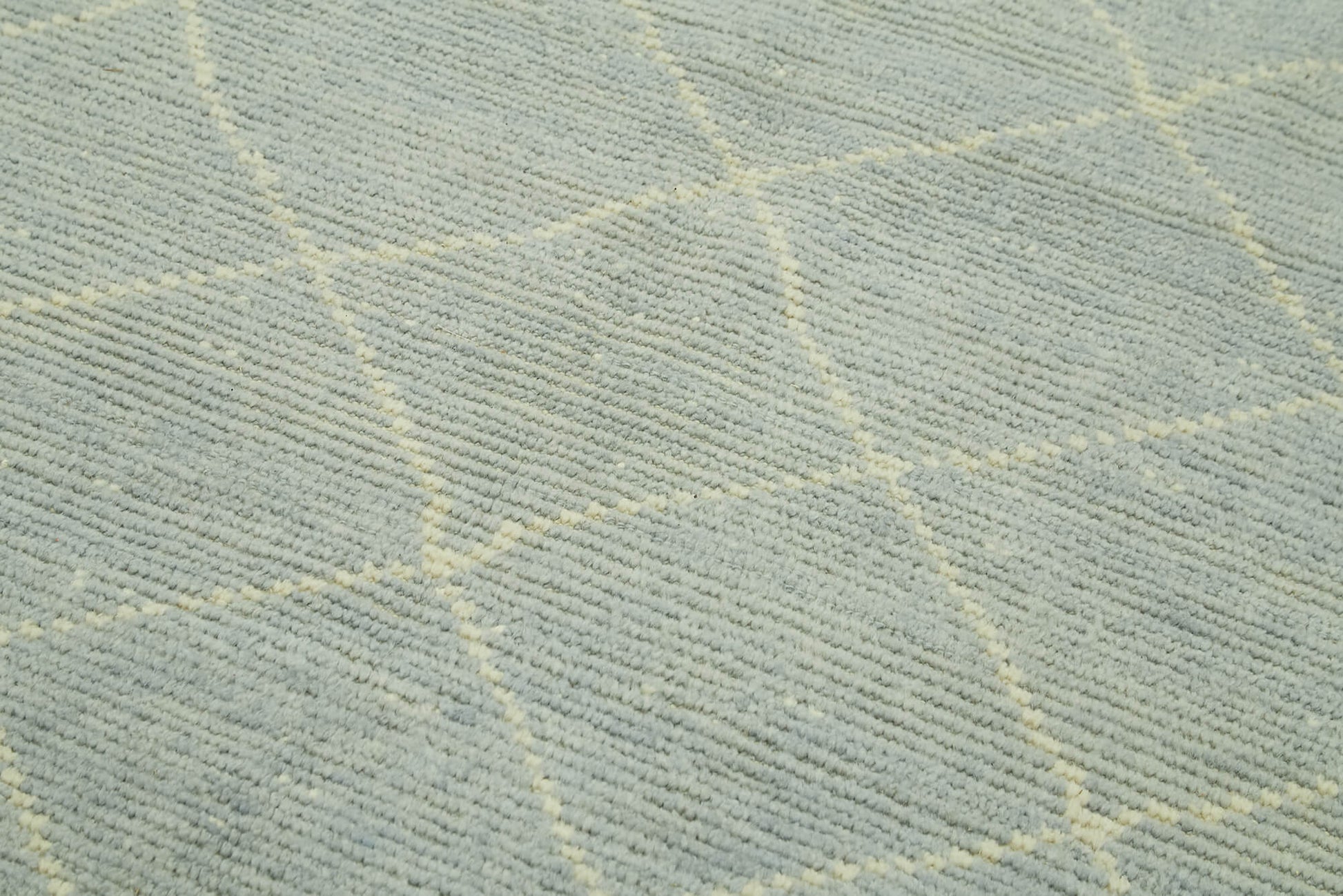 Morocco Gri Geometrik Yün Pamuk El Dokuma Halısı 155x236 Agacan