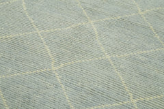 Morocco Gri Geometrik Yün Pamuk El Dokuma Halısı 155x236 Agacan